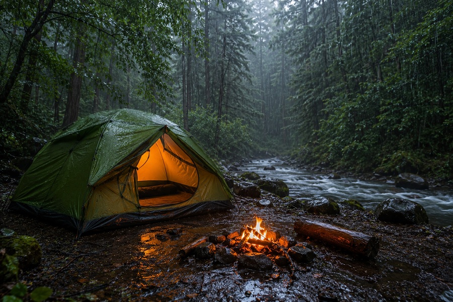 Rainy Forest Camping